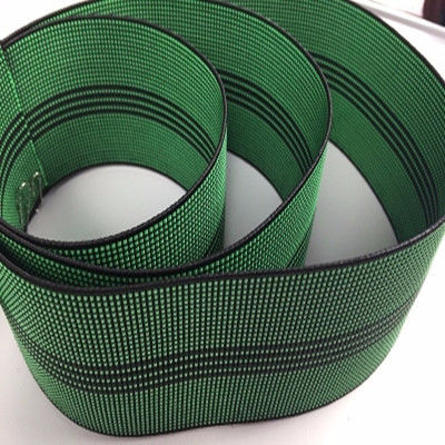 الصين حزام صوفا 3 بوصات مطاطي عالي التحمل باللون الأخضر مع 4 خطوط سوداء المزود