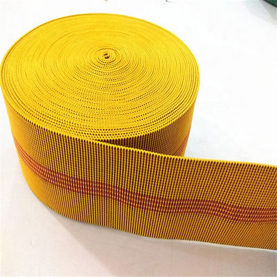 الصين 70 مم اللون الأصفر التنجيد حزام التنجيد لكرسي أريكة 20 ٪ -30 ٪ استطالة المزود